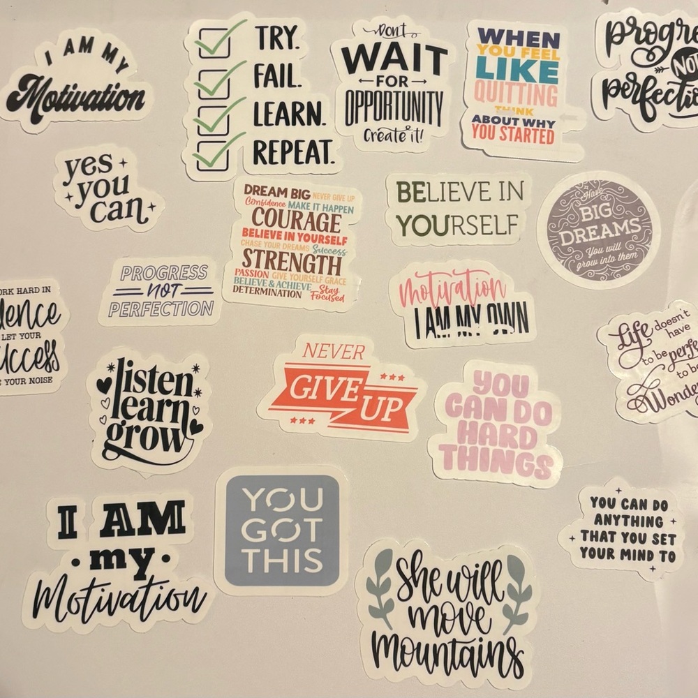 Motivational Sticker Set - Multicolor (transparent)